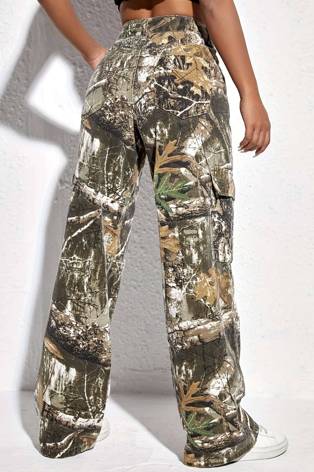 Abstract Print Straight Leg Jeans - Àlainn Fashion