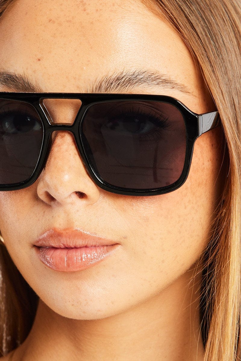 Black Aviator Sunglasses - Àlainn Fashion