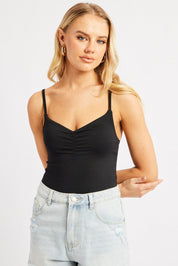 Black Bodysuit Sleeveless Supersoft - Àlainn Fashion