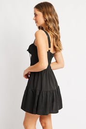 Black Fit And Flare Dress Mini - Àlainn Fashion