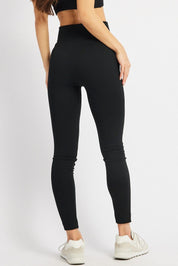 Black Fleece Leggings Seamless - Àlainn Fashion