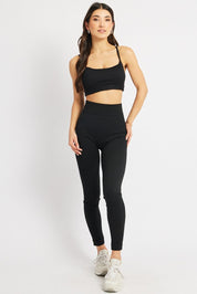 Black Fleece Leggings Seamless - Àlainn Fashion