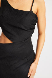 Black Maxi Dress Cut Out Detail - Àlainn Fashion