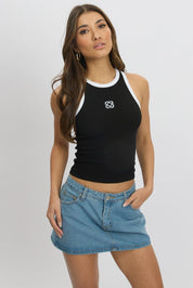 Black Rib Tank Sleeveless - Àlainn Fashion