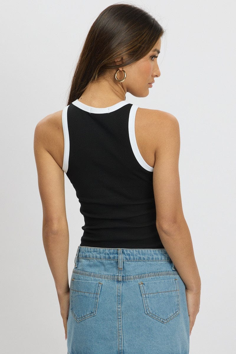 Black Rib Tank Sleeveless - Àlainn Fashion