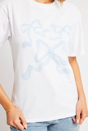 Blue Graphic Tee Short Sleeve - Àlainn Fashion