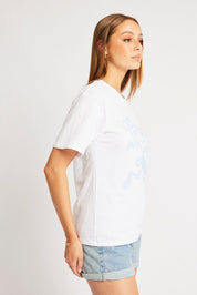 Blue Graphic Tee Short Sleeve - Àlainn Fashion