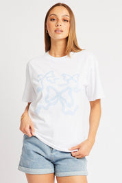 Blue Graphic Tee Short Sleeve - Àlainn Fashion