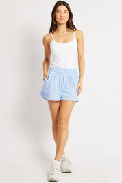 Blue Stripe Boxer Shorts Poplin - Àlainn Fashion