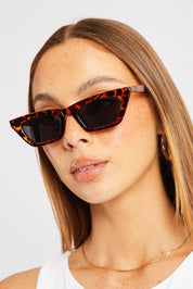 Brown Animal Print Cat Eye Sunglasses - Àlainn Fashion