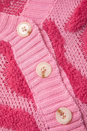 Colorblock V-neck Knit Button Up Cardigan - Àlainn Fashion