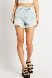 Denim Denim Short High Rise Ripped - Àlainn Fashion