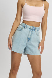 Denim Relaxed Short Long Line - Àlainn Fashion