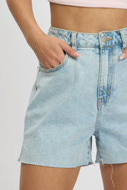 Denim Relaxed Short Long Line - Àlainn Fashion