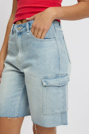 Denim Relaxed Shorts - Àlainn Fashion