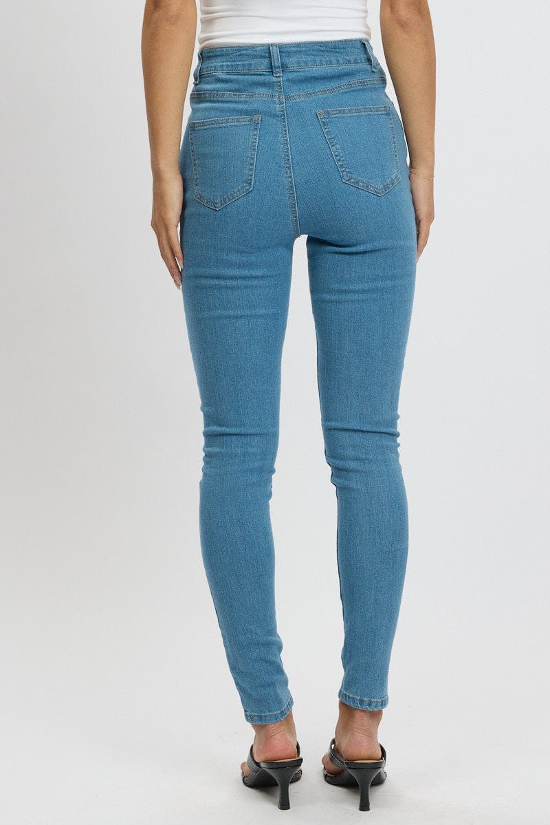 Denim Skinny Jean High Rise - Àlainn Fashion