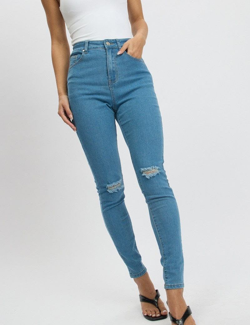 Denim Skinny Jean High Rise - Àlainn Fashion