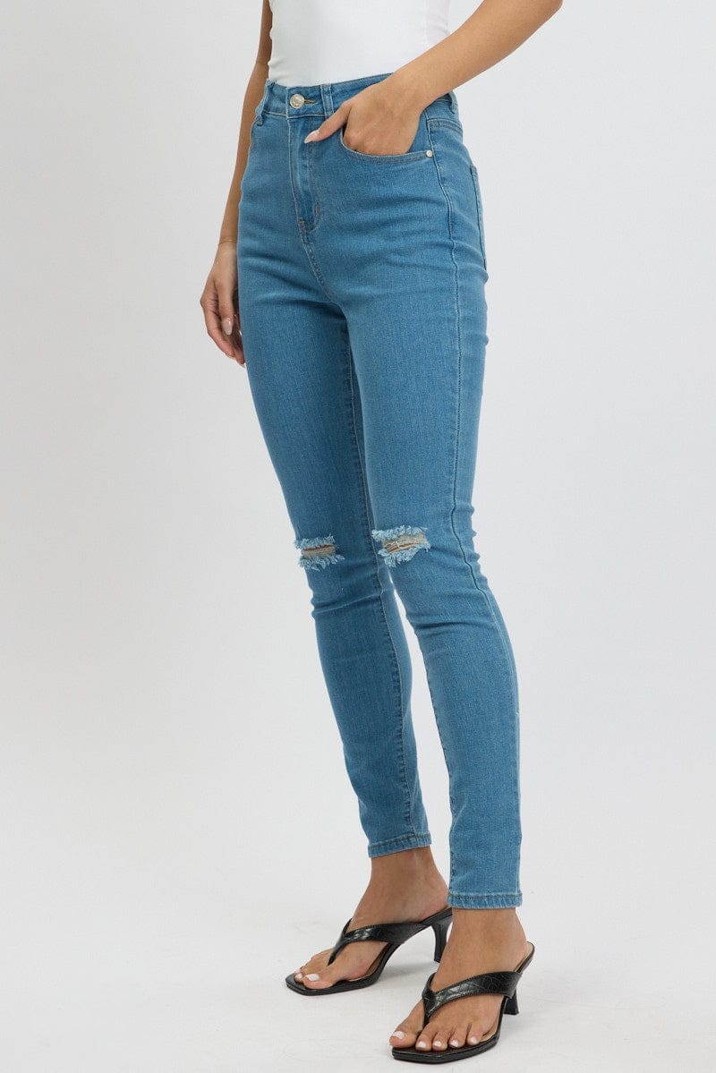 Denim Skinny Jean High Rise - Àlainn Fashion