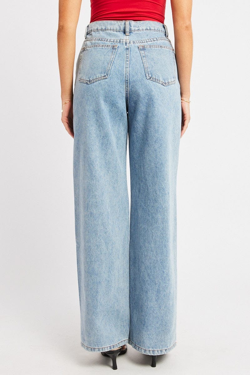 Denim Wide Leg Jean High Rise - Àlainn Fashion