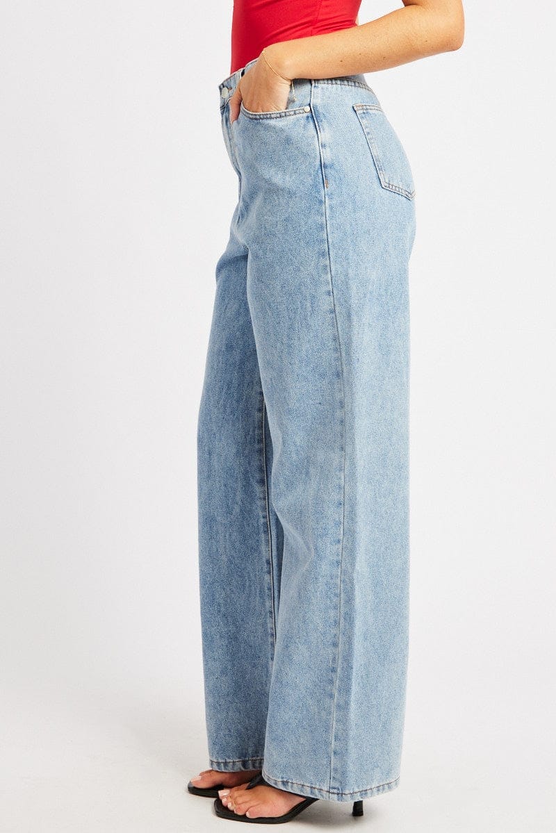 Denim Wide Leg Jean High Rise - Àlainn Fashion