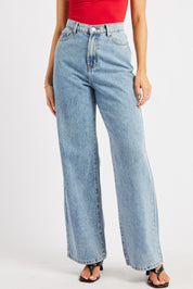 Denim Wide Leg Jean High Rise - Àlainn Fashion