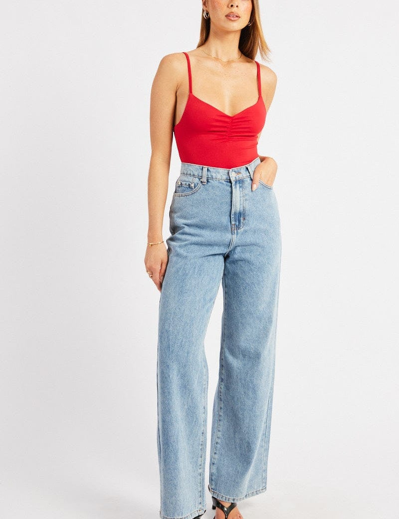 Denim Wide Leg Jean High Rise - Àlainn Fashion