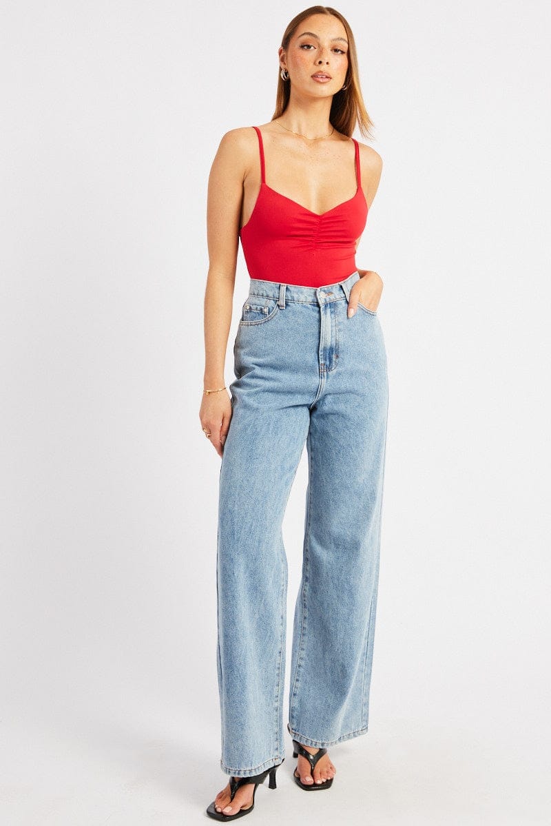 Denim Wide Leg Jean High Rise - Àlainn Fashion