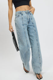 Denim Wide Leg Jean Mid Rise - Àlainn Fashion