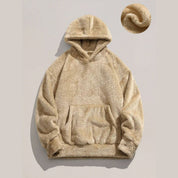 Fluffy Hoodie Khaki S (sold out soon) - Àlainn Fashion