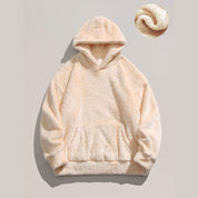 Fluffy Hoodie White S (sold out soon) - Àlainn Fashion