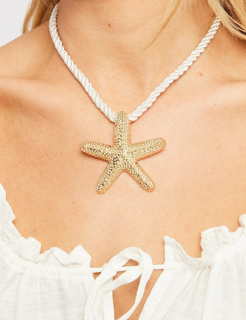 Gold Starfish Necklace - Àlainn Fashion