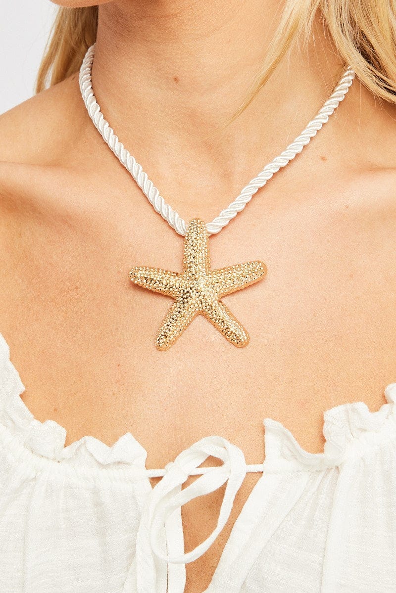 Gold Starfish Necklace - Àlainn Fashion