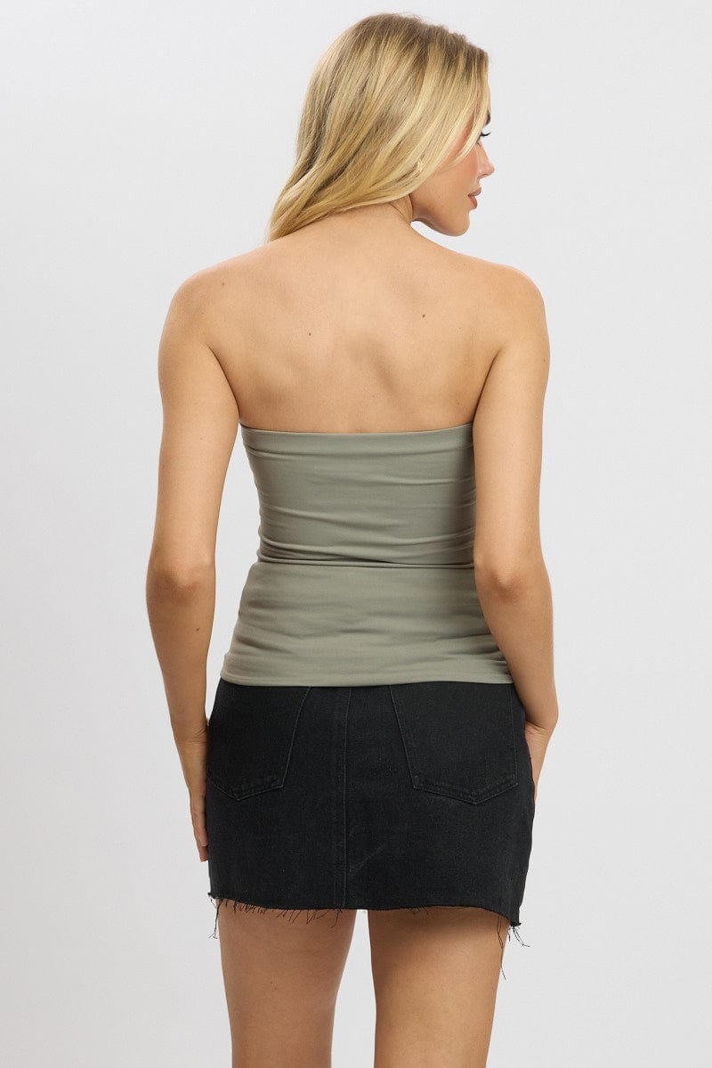 Green Supersoft Bandeau Top - Àlainn Fashion