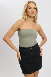 Green Supersoft Bandeau Top - Àlainn Fashion