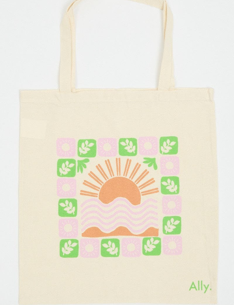 Multi Abstract Tote Bag Printed Sunset - Àlainn Fashion