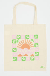 Multi Abstract Tote Bag Printed Sunset - Àlainn Fashion