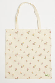 Multi Ditsy Tote Bag Printed Daisies - Àlainn Fashion