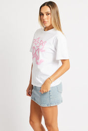 Pink Graphic Tee Short Sleeve - Àlainn Fashion