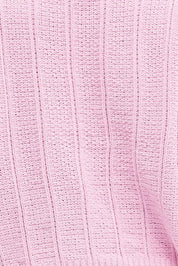 Pink Knit Top Long Sleeve Crop - Àlainn Fashion