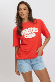 Red Graphic Tee Short Sleeve - Àlainn Fashion