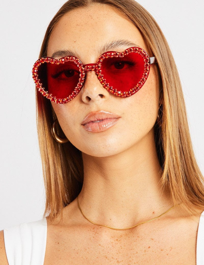 Red Heart Sunglasses - Àlainn Fashion