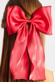 Red Organza Hair Bow - Àlainn Fashion