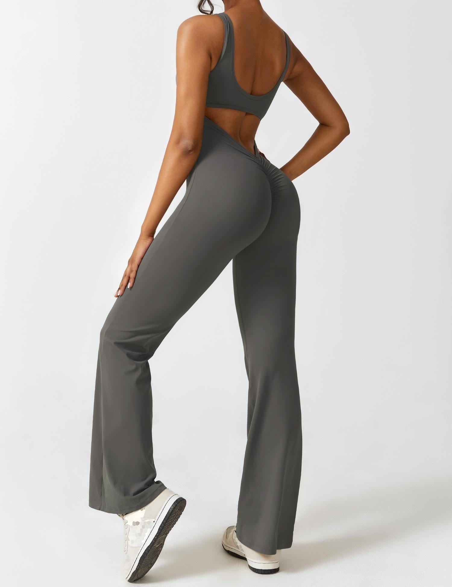 V-Back Jumpsuit - Àlainn Fashion