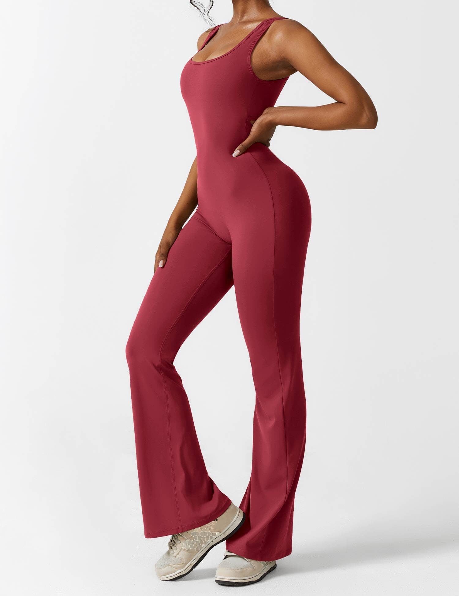 V-Back Jumpsuit - Àlainn Fashion