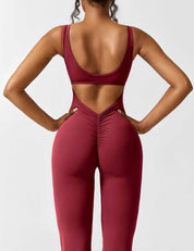 V-Back Jumpsuit - Àlainn Fashion