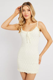 White Bodycon Dress Singlet Lace Mini - Àlainn Fashion