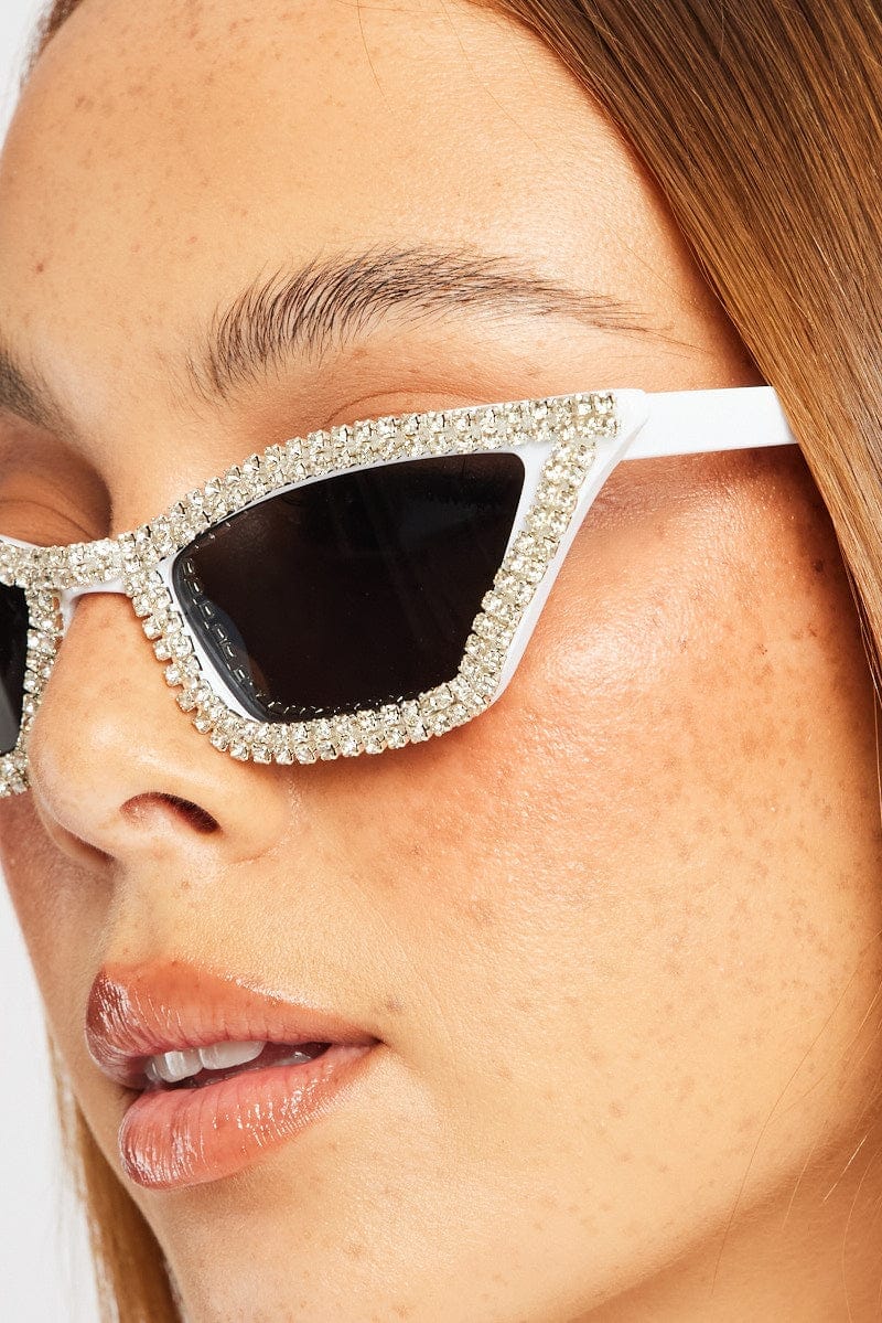 White Cat Eye Sunglasses - Àlainn Fashion