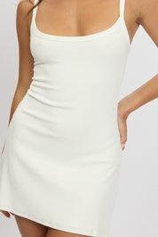 White Mini Dress Sleeveless - Àlainn Fashion