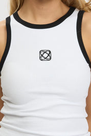 White Rib Tank Sleeveless - Àlainn Fashion