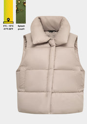 Winter Warmer Puffer Gilet Vest Modern Taupe XS (less than 100 items) - Àlainn Fashion